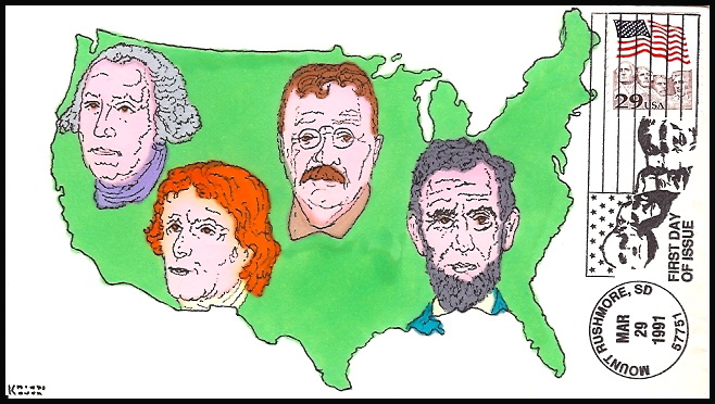 2609 Kribbs Kover; hpd; 77 made; Mount Rushmore 2609 Kribbs Kover; hpd; 77 made; Mount Rushmore