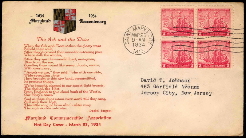 0736 P16 Maryland Commemorative Association; First