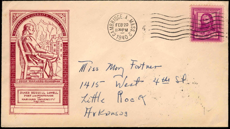 0866 M57 Harvard Stamp Club; First