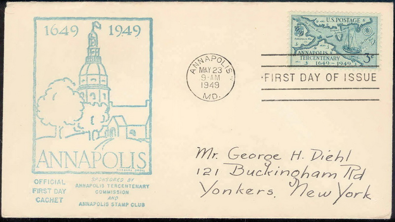 0984 NIM Annapolis Tercentenary Committee & Annapolis Stamp Club; First