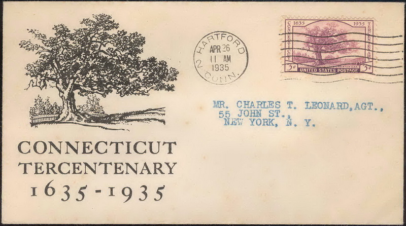 0772 P25 Travelers Insurance Company; Connecticut Tercentenary; Hartford, CT; First