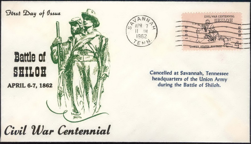 1179 M17 Centennial Covers; thm; UO Savannah, TN 11am MC; Shiloh Civil War