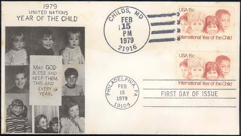 1772 RE Covers; Dual FDOI and UO Childs, MD KHC4 PM; Year of The Child