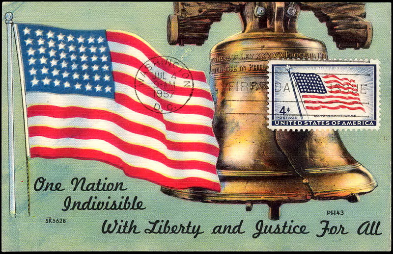 1094 NIM Colourpicture Publication; PPC; Old Glory Flag