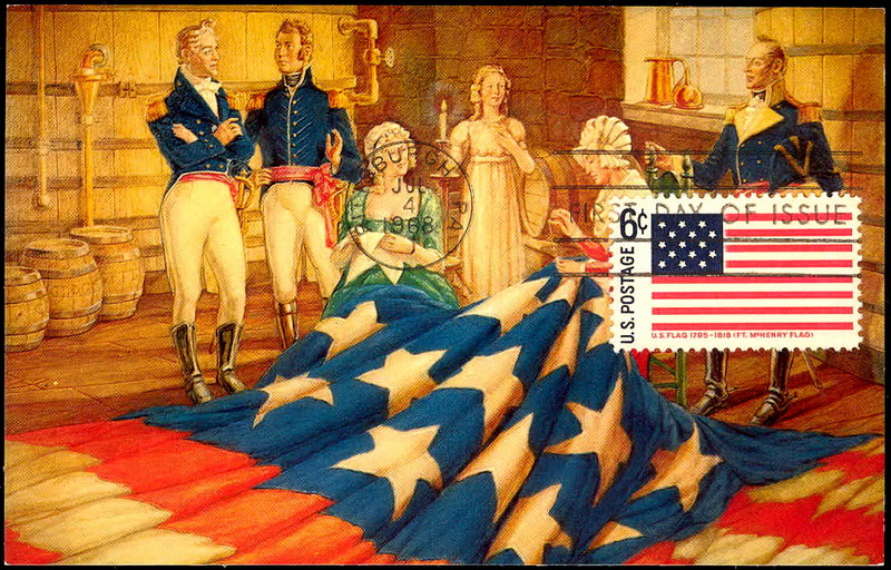 1346 NIM H. S. Crocker Company; PPC; Fort McHenry Flag