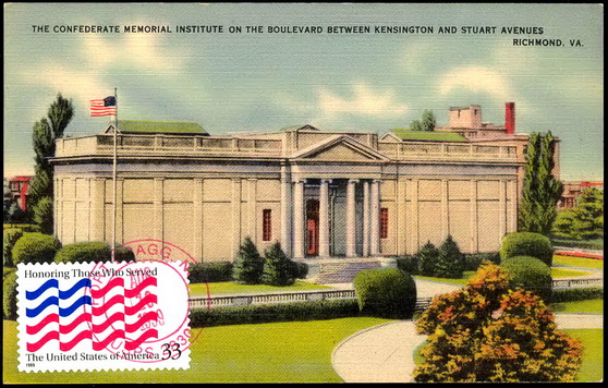 3331 Colourpicture Publication; PPC; UO Fort Bragg, NC USPS CDS; Confederate Memorial Institute, Ric