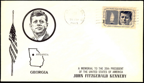 1246 Billerth; First; UO Atlanta, GA; MC AM; JFK Kennedy; Cancel is readable