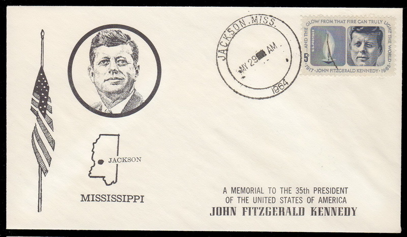 1246 Billerth; First; UO Jackson, MS; KHC AM; JFK Kennedy; Cancel is readable