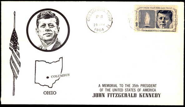 1246 Billerth; First; UO Columbus, OH; SMC PM; JFK Kennedy; Cancel is readable