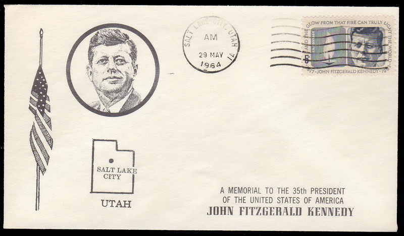 1246 Billerth; First; UO Salt Lake City, UT; MC AM; JFK Kennedy; cancel is readable