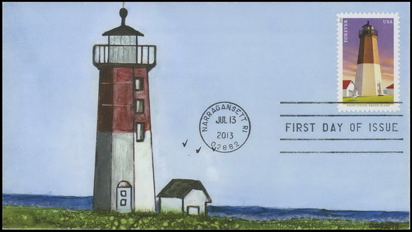#4794 cagarts; C1; New England Lighthouses - Point Judith, Rhode Island