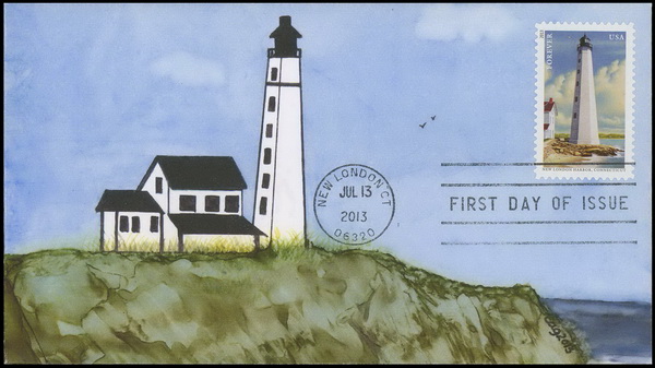 #4795 cagarts; C1; New England Lighthouses - New London Harbor, Connecticut