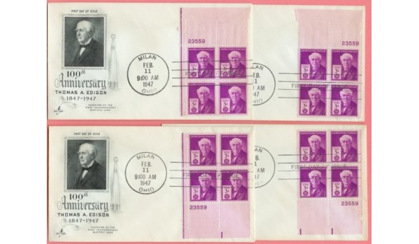 0945 M009 Artcraft, PLATE BLOCKS #23559 FOUR CORNERS (4)