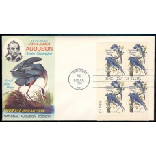 1241 M016 National Audubon Society; Plate Block of 4 - 27586 LL