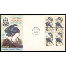 1241 M016 National Audubon Society; Block of 4