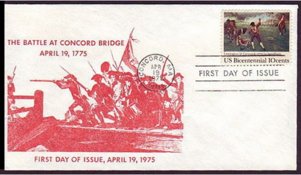 1563 Battle Green Stamp & Coin, First, 2 of 3