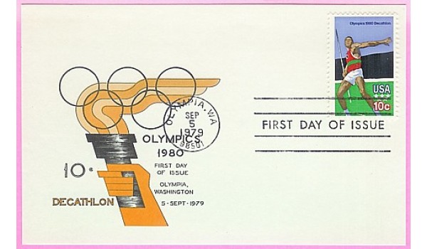 1790 Olympic Philatelic Society, First, on Card