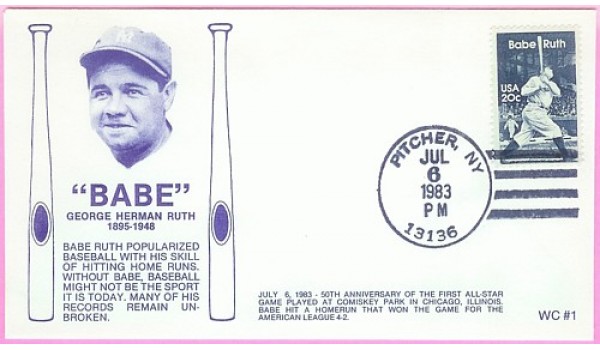2046 WC122 Babe Ruth, FIRST, UO Pitcher, NY
