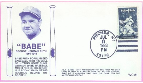 2046 WC122 Babe Ruth, FIRST, UO Pitcher, NY 2046 WC122 Babe Ruth, FIRST, UO Pitcher, NY