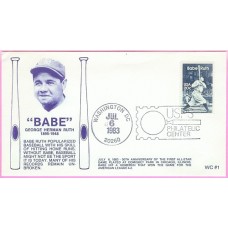 2046 WC110 Babe Ruth, FIRST, UO Washington, DC USPS Philatelic C 2046 WC110 Babe Ruth, FIRST, UO Washington, DC USPS Philatelic C