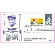 2046 WC105 Babe Ruth, FIRST, Combo #1381 2046 WC105 Babe Ruth, FIRST, Combo #1381