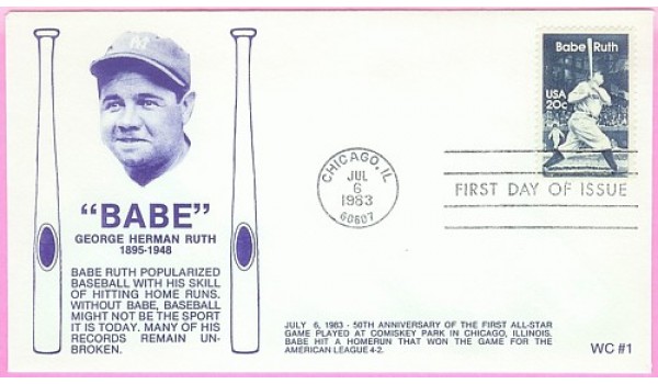 2046 WC101 Babe Ruth, FIRST, FDOI mc