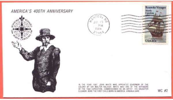 2093 WC222 Roanoke Voyages, UO Manteo, NC MC pm (14 made)