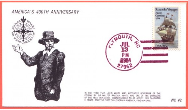 2093 WC228 Roanoke Voyages, UO Plymouth, NC KHC pm (10 made)