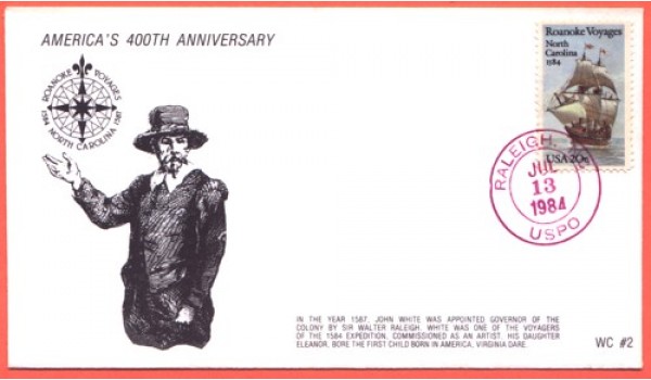 2093 WC232 Roanoke Voyages, UO Raleigh, NC USPO CDS (38 made)
