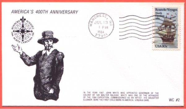 2093 WC233 Roanoke Voyages, UO Wanchese, NC MC pm (25 made)