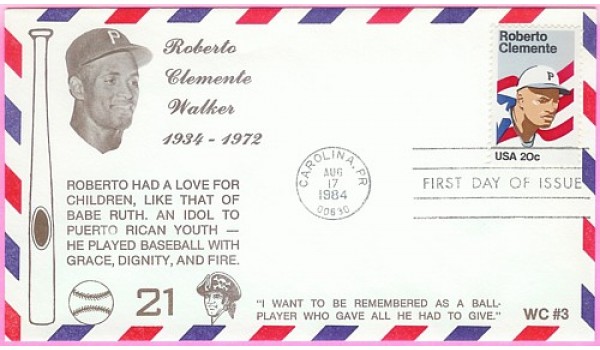 2097 WC303 Roberto Clemente, Airmail Envelope (25)