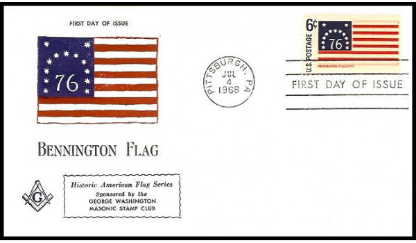 1348 M21 George Washington Masonic Stamp Club