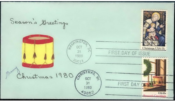 1843 Ginny's Stamps; hpd; Dual FDOI #1842