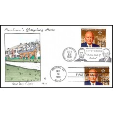 2513 Van Natta; hpd; Dual FDOI & UO Gettysburg, PA Philatelic Center; Eisenhower 2513 Van Natta; hpd; Dual FDOI & UO Gettysburg, PA Philatelic Center; Eisenhower