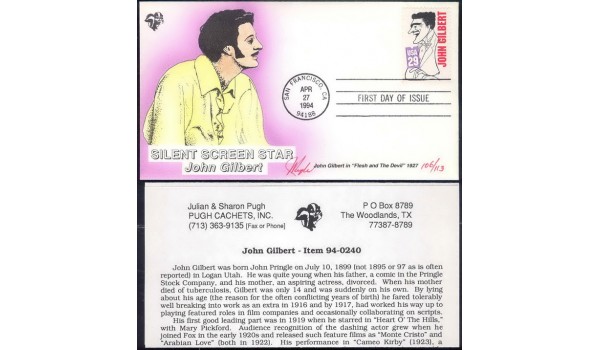 2823 Pugh; hpd; 113 made; Silent Screen John Gilbert