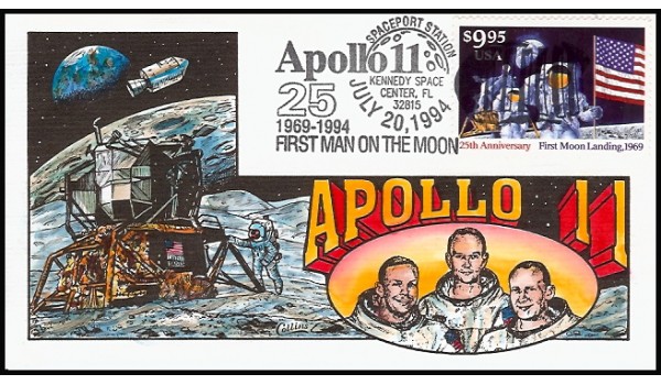 2842 Collins; hpd; $9.95 Express Mail - Moonlanding