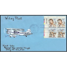 C096a Ginny's Stamps; hdn hpd; Plate Block of 4, UL #39198