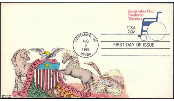 U605 Kribbs Kover; hpd; 30 made; Rember Our Paralyzed Veterans