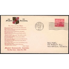 0736 P16 Maryland Commemorative Association; First; with enclosure