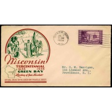 0739 P22b Green Bay Philatelic Society; First; With Joannes Bros. Co. Advertising