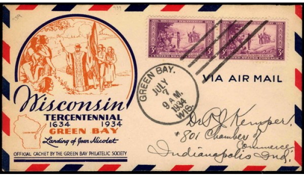 0739 P22f Green Bay Philatelic Society; First