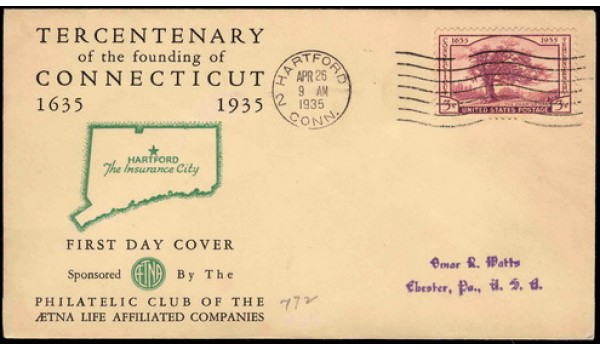 0772 P48 Philatelic Club of The Aetna Life Affiliated Companies; First