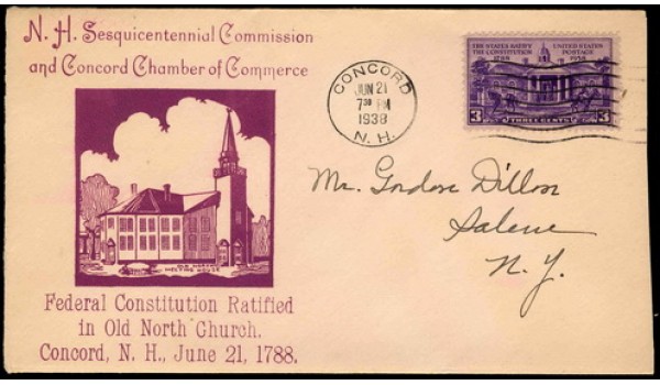 0835 P16a NH Sesquicentennial Commission - Concord Chamber of Commerce; First