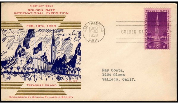 0852 P61 Benecia Philatelic Society; First