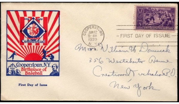 0855 P60a Cooperstown Centennial Committee; First; with fold-out brochure of Cooperstown