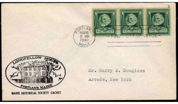 0864 M128 Maine Historical Society Cachet; First