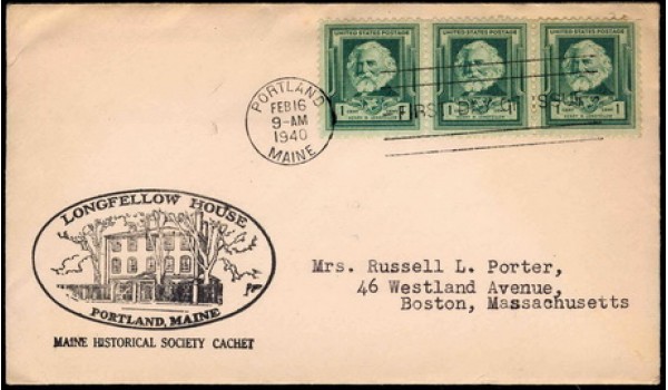0864 M128 Maine Historical Society Cachet; First