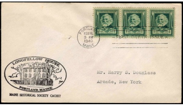 0864 M128 Maine Historical Society Cachet; First