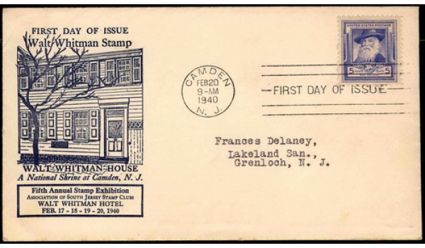 0867 P56 Association of South Jersey Stamp Clubs; First; with enclosure