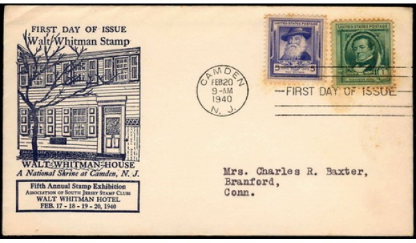 0867 P56 Association of South Jersey Stamp Clubs; First; with enclosure